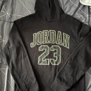 Jordan Black Hoodie with Gray Accents